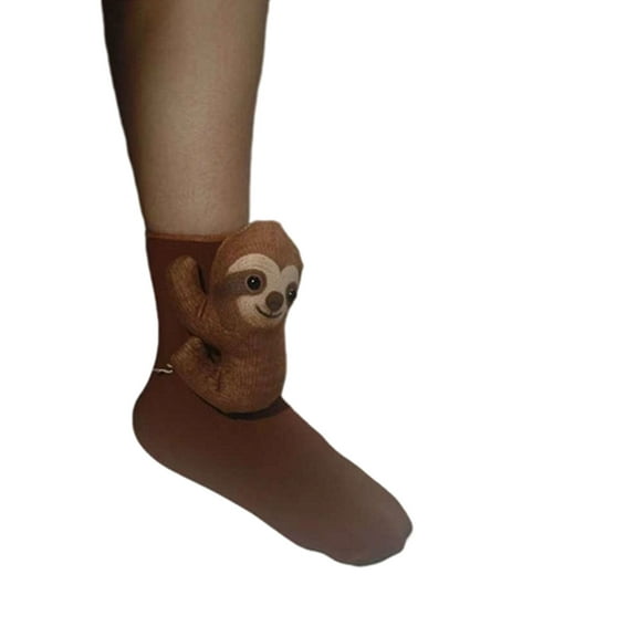 Sloth Socks,3D Knit Animal Socks for Women,Cozy Cute Novelty Sock, Warm Hand Crochet Floor Sock Christmas Gifts