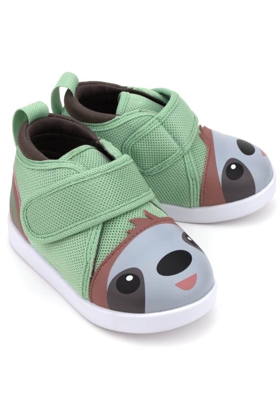 Sloth Squeaky Toddler Shoes V2 | Green/Brown