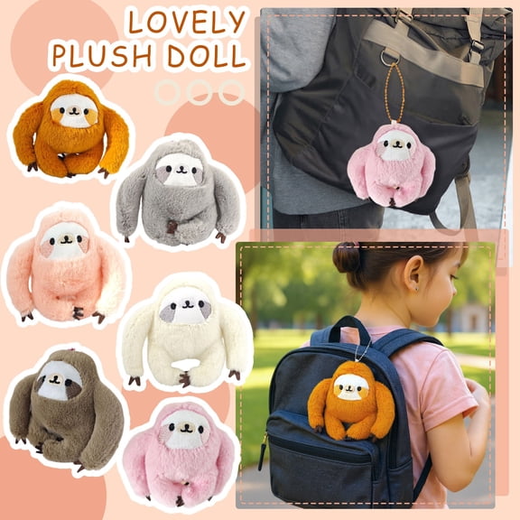 Sloth Stuffed Animal Plush Toys Cute Mini Sloth Plush Toys 4in Soft Stuffed Animals for Children Kids Adults Birthday Valentines Day Gifts(Beige)