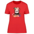 thumbnail image 1 of Sloth Surrounded By Flowers T-Shirt Women -Image by Shutterstock, Female Medium, 1 of 2