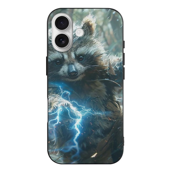 Sloth Thunder Lightning Cool Phone Case Compatible with iPhone 17 TPU Black Shockproof Cover