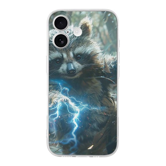 Sloth Thunder Lightning Cool Phone Case Compatible with iPhone 17 TPU Transparent Shockproof Cover
