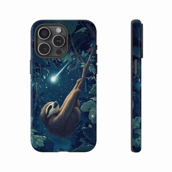 Sloth Tree Branch Night Sky Comet Celestial Space Animal Art H2269 Durable Unisex iPhone Case for iPhone 17/16/15/14/13/12/11 Pro Max