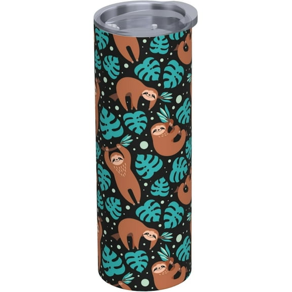 Sloth Tumbler Stainless Steel Vacuum Insulated Coffee Mug Cup Travel Mug For Home Office Travel Party Gifts 20 OZ