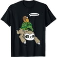 thumbnail image 1 of Sloth Turtle Snail Piggyback Animal Running Wild Unisex T-Shirt for Men Women Kids Toddler,Black Color,Size 2XL, 1 of 5