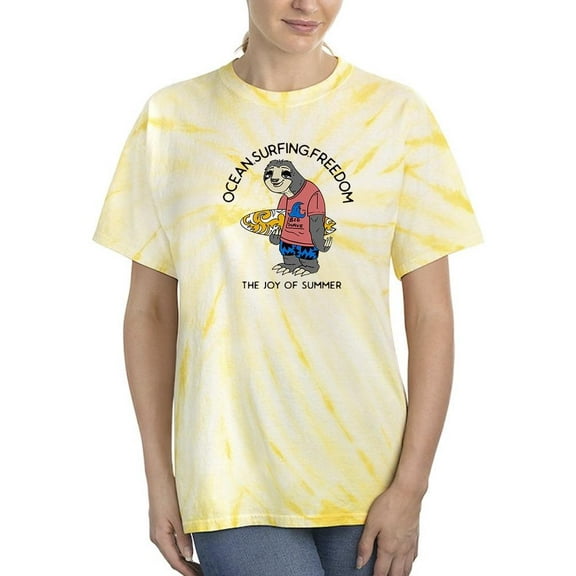 Sloth W Surfboard Freedom Tie Dye Cyclone Women -Image by Shutterstock, Female XX-Large