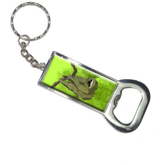 Sloth Watercolor Keychain Bottle Bottlecap Opener