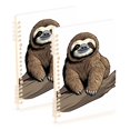 thumbnail image 1 of Sloth Wood Ring Binder Notebook Journey Note Diary College Ruled Spiral Notebook Study Loose Leaf Paper A5 60 Pages, 1 of 8