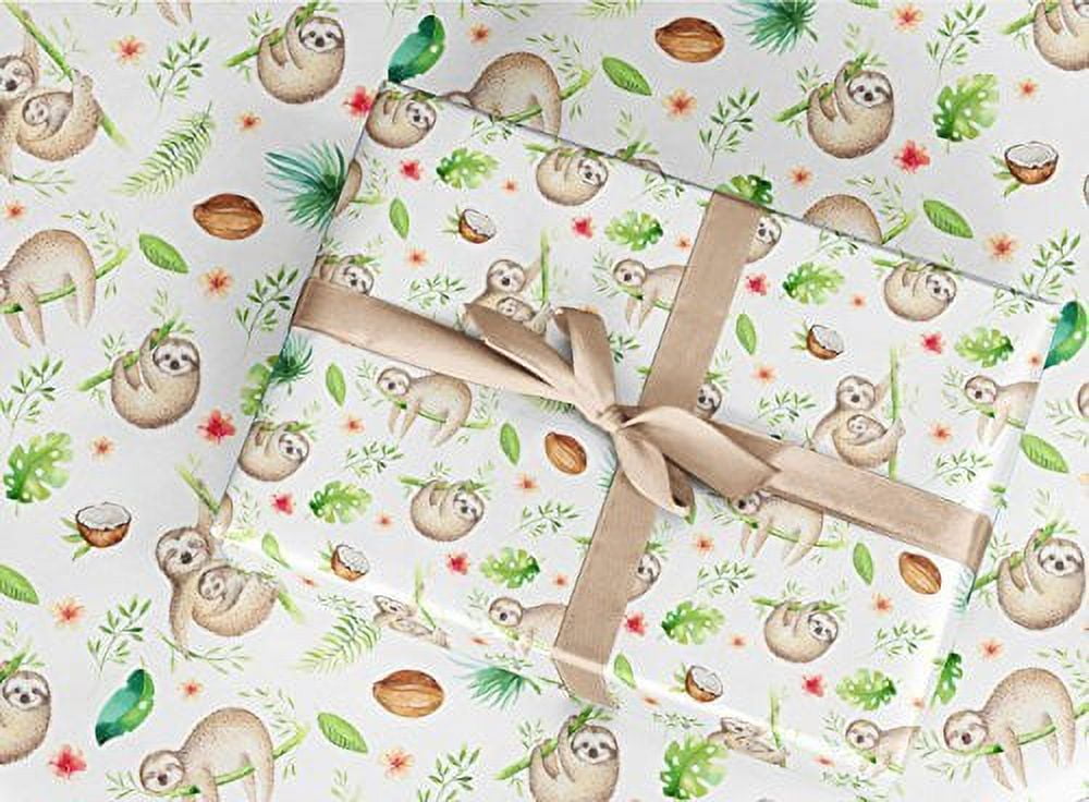 Baby Shower Wrapping Paper Gift Wrap 30 x 84 Sheet Vintage Style 