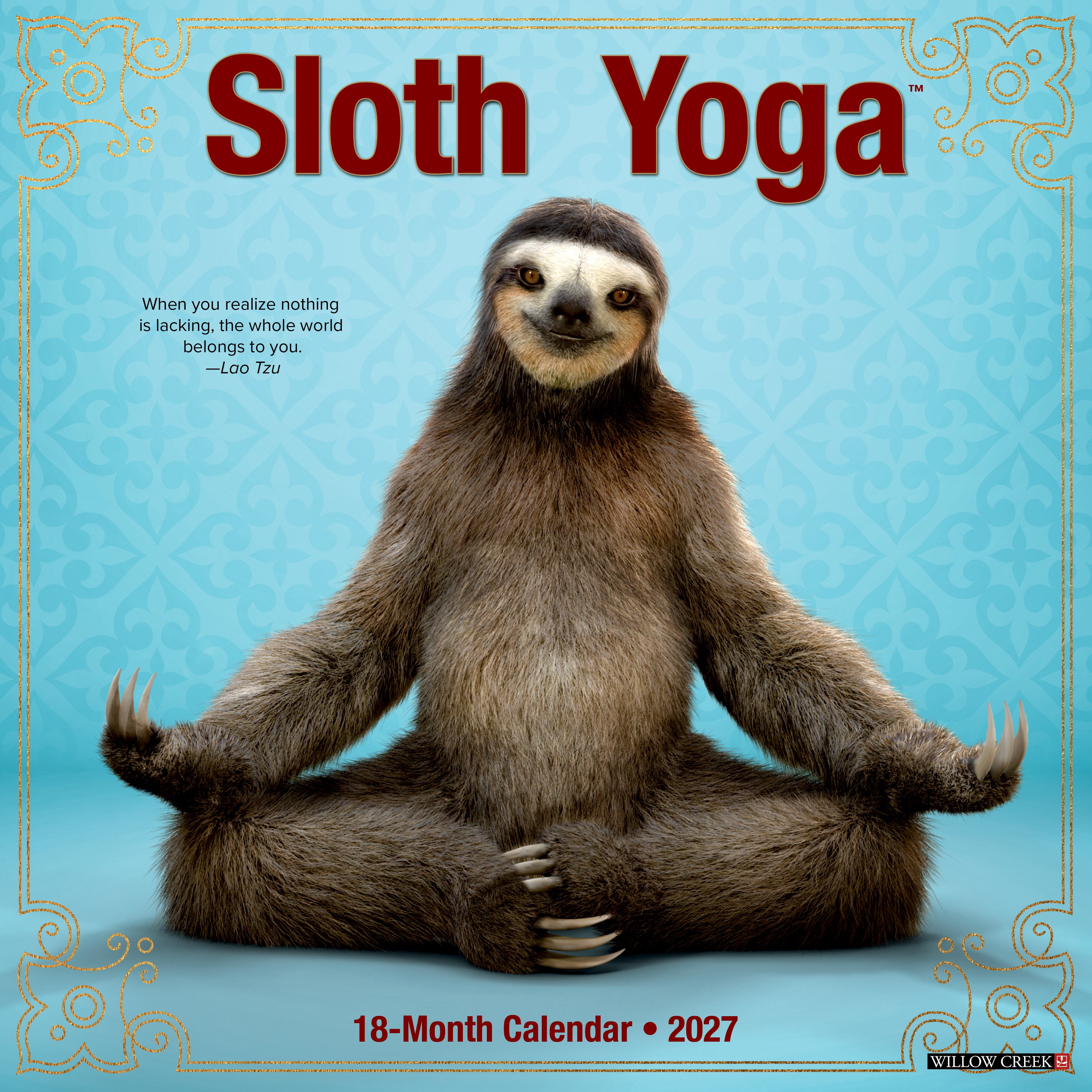 Willow Creek Press, Sloth Yoga 2027 Wall Calendar