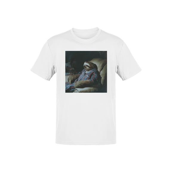 Sloth in Pajamas Lounging Relaxed Men's T-shirt