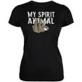 thumbnail image 1 of Sloth is My Spirit Animal Juniors Soft T Shirt Black X-LG, 1 of 1