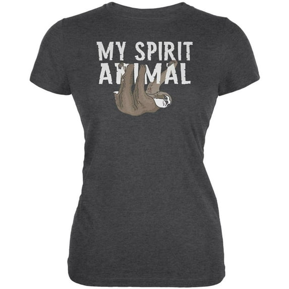 Sloth is My Spirit Animal Juniors Soft T Shirt Deep Heather 2XL