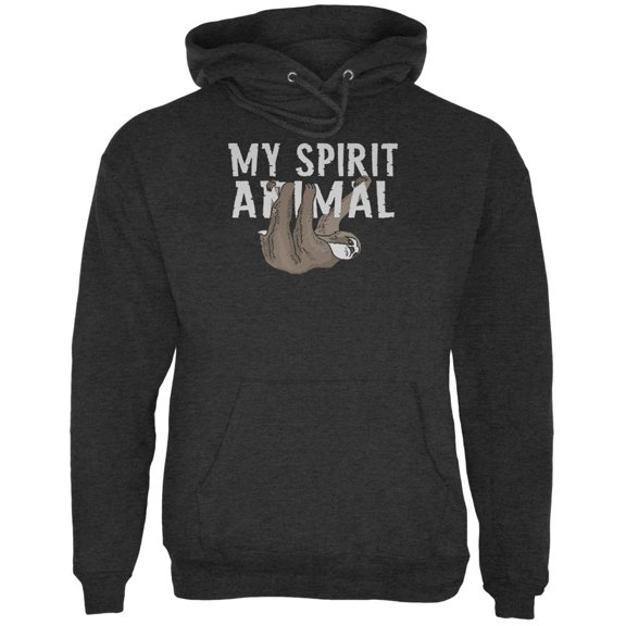 Sloth is My Spirit Animal Mens Hoodie Charcoal Heather MD