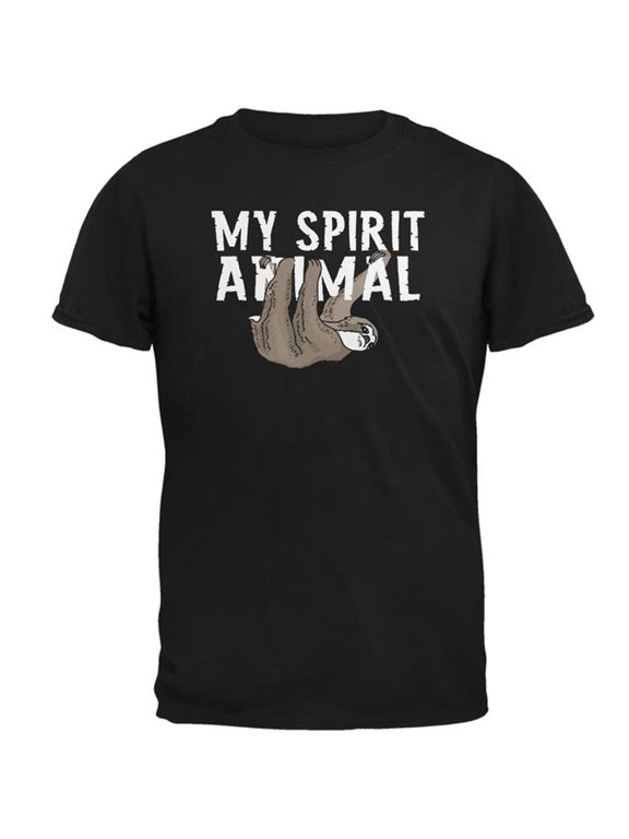 Sloth is My Spirit Animal Mens T Shirt Black 5X-LG