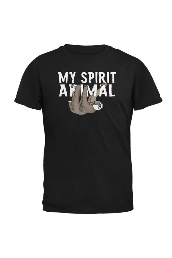 Sloth is My Spirit Animal Mens T Shirt Black 5X-LG