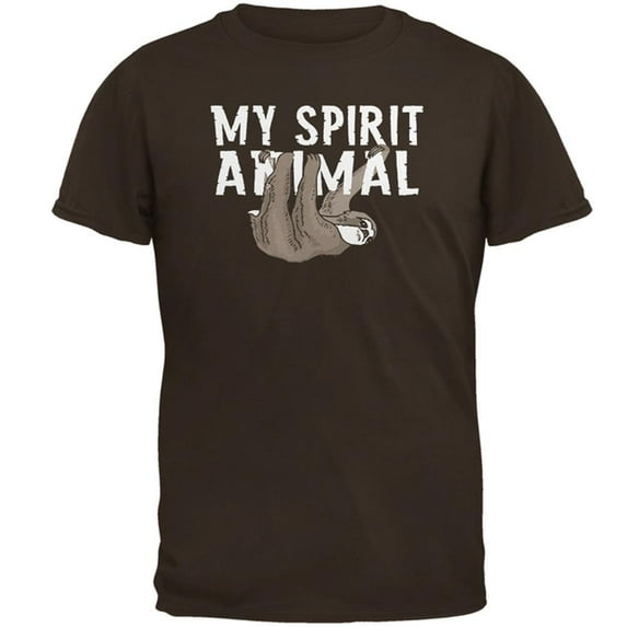 Sloth is My Spirit Animal Mens T Shirt Brown 3X-LG