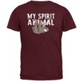 thumbnail image 1 of Sloth is My Spirit Animal Mens T Shirt Maroon SM, 1 of 1