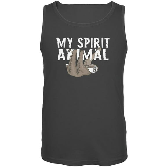 Sloth is My Spirit Animal Mens Tank Top Charcoal LG
