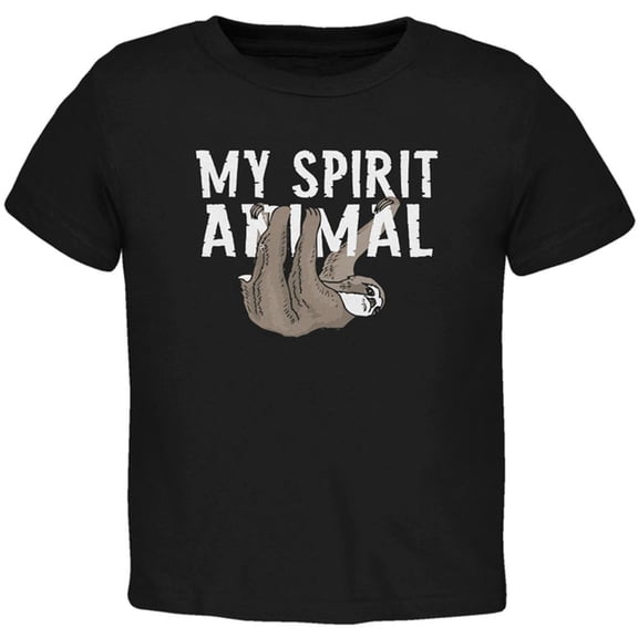 Sloth is My Spirit Animal Toddler T Shirt Black 3T