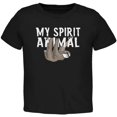 thumbnail image 1 of Sloth is My Spirit Animal Toddler T Shirt Black 4T, 1 of 1