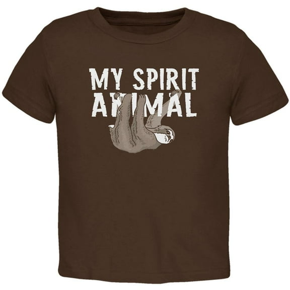 Sloth is My Spirit Animal Toddler T Shirt Brown 2T