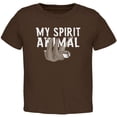 thumbnail image 1 of Sloth is My Spirit Animal Toddler T Shirt Brown 3T, 1 of 1