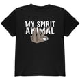thumbnail image 1 of Sloth is My Spirit Animal Youth T Shirt Black YXL, 1 of 1
