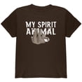 thumbnail image 1 of Sloth is My Spirit Animal Youth T Shirt Dark Chocolate YLG, 1 of 1