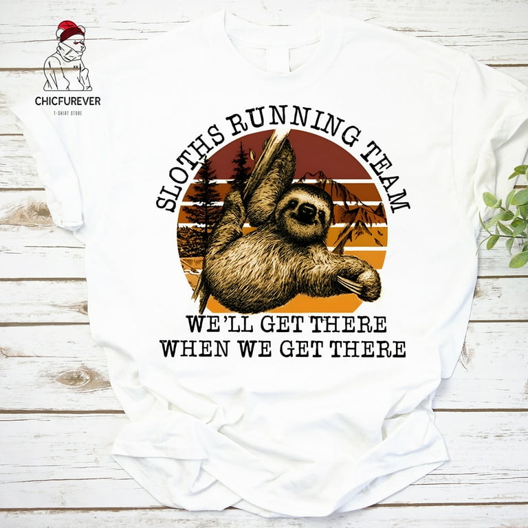 Sloth running team shirt top