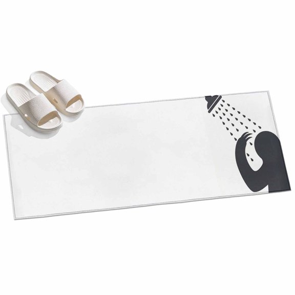 Sloths Showering Hallway Runner Rug 2x6 Washable Non Slip Kitchen Runner Rug for Bedside Bathroom Modern Abstract Art Funny Animals Indoor Floor Carpet Area Rugs for Living Room Bedroom Office