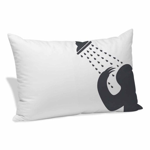 Sloths Showering Pillow Covers 12"x20", Modern Abstract Art Funny Animals Soft Brushed Microfiber Breathable Throw Pillow Covers, Decorative Pillowcase with Zipper for Couch Sofa Bedroom Living Room