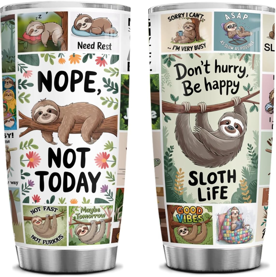 Fun Sloth Items Sloths Tumbler 20 Oz, Sloth Coffee Mug, Sloth Cup, Sloth Travel Mug ...