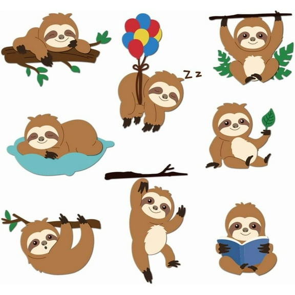 Sloths in Various Postures Die Cuts Card Making Carbon Steel Cutting Dies Cuts Stencils Scrapbooking Embossing Template for Greeting Cards Invitation Photo Album Decorations