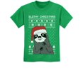 thumbnail image 1 of Slothy Ugly Christmas Youth Kids T-Shirt Sloth Large Green, 1 of 3