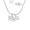 thumbnail image 1 of Slots with Heart and Lucky 7s - M Initial Charm Necklace and Stud Earrings Jewelry Set, 1 of 1