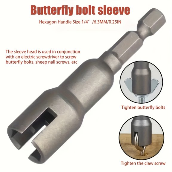 Slotted Bolt Socket Wrenches-electric Screwdriver Socket Wrenches-hexagonal Handle Butterfly Hole Sockets