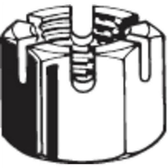 Manufacturer Varies Castle Nut, Steel, Black Oxide M12020.200.0150