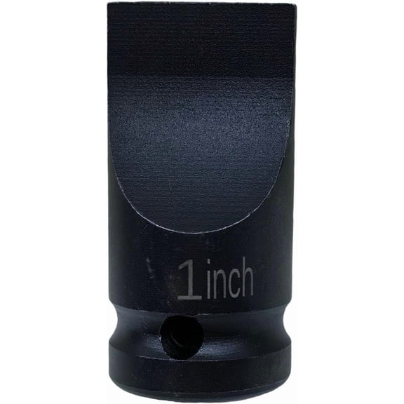 Slotted Screwdriver Bit Socket/Drag Link Socket, 1" x 1/4" Tip, for Removing Rusted or Stubborn Cleanout Plugs, 1/2" Drive, Heat-Treated Cr-Mo Alloy Steel