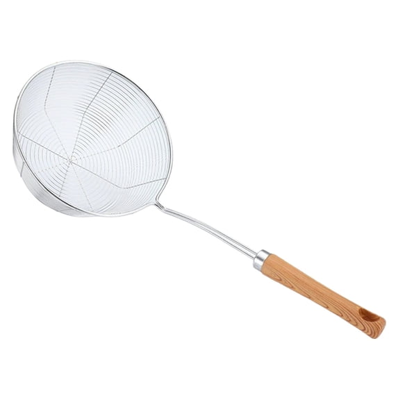 Slotted Spoon,1 Pack Stainless Steel Strainer,Spoon for Frying and Cooking,Frying Strainer, Kitchen Cooking Colander,Stainless Steel Wire Strainer Ladle for Cooking and Frying,Kitchen Utensils(18CM)
