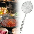 thumbnail image 1 of Slotted Spoon,Strainer,Spider Strainer,Spider,Solid Stainless Steel Spider Strainer Skimmer Ladle for Cooking and Frying, Kitchen Utensils Wire Strainer Pasta Spoon, 6.4 Inch, 1 of 4