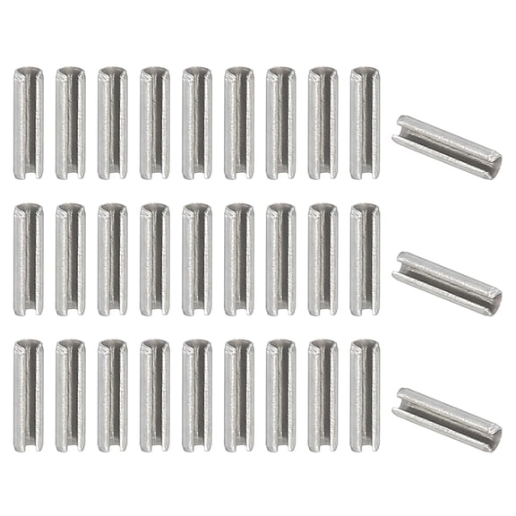Slotted Spring Pin, 50 Pcs 5/64" x 5/16" (2.2mm x 8mm) 304 Stainless Steel Split Roll Pins Spring Dowel for Home Improvement Automotive Machine Repair, Silver