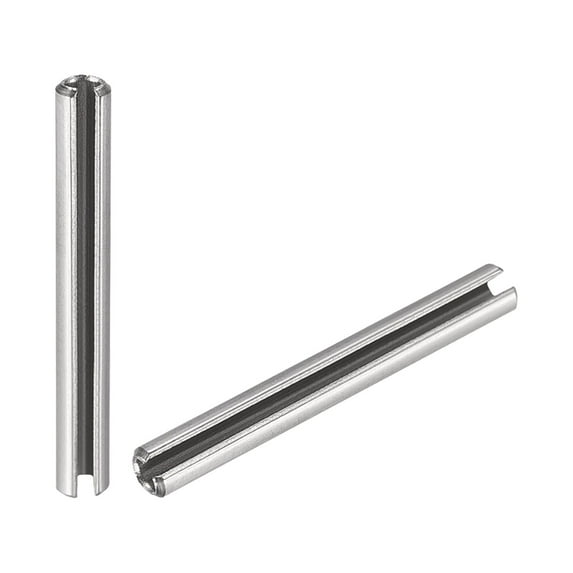 Slotted Spring Pin M2 x 20mm 304 Stainless Steel Split Spring Roll Dowel Pins Plain Finish 20Pcs