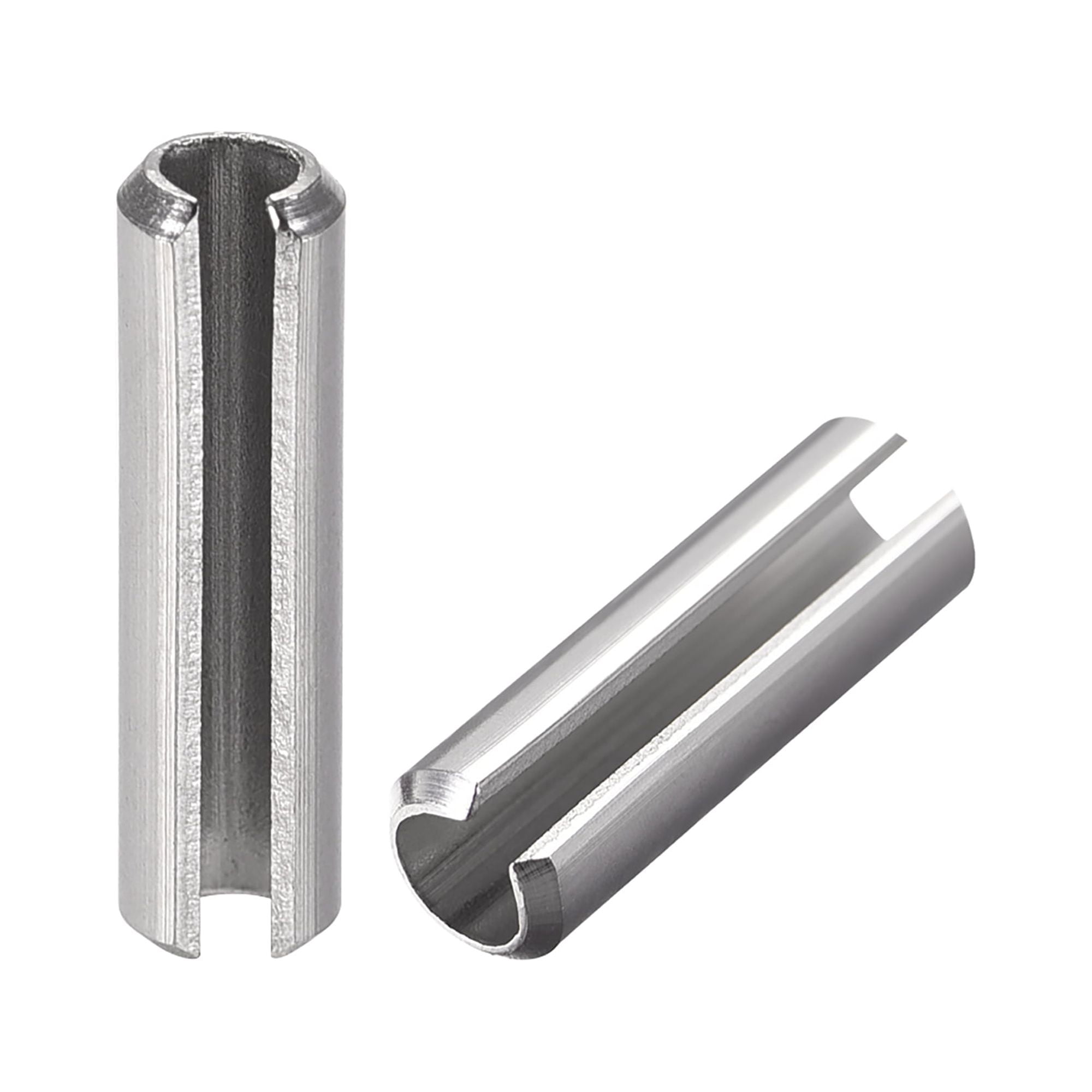 Drop In Spring Pin Slotted Spring Pin M5 x 25mm 304 Stainless Steel Split Spring Roll ...