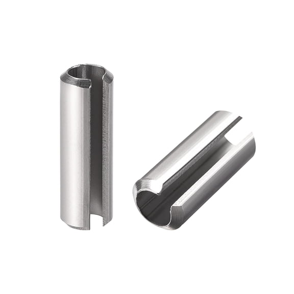 Slotted Spring Pin M6 x 20mm 304 Stainless Steel Split Spring Roll Dowel Pins Plain Finish 10Pcs
