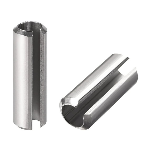 Slotted Spring Pin M6 x 25mm 304 Stainless Steel Split Spring Roll Dowel Pins Plain Finish 20Pcs