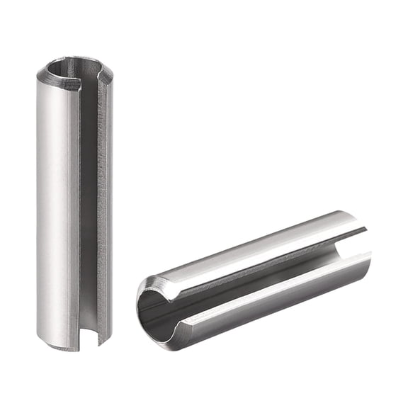 Slotted Spring Pin M6 x 60mm 304 Stainless Steel Split Spring Roll Dowel Pins Plain Finish 5Pcs