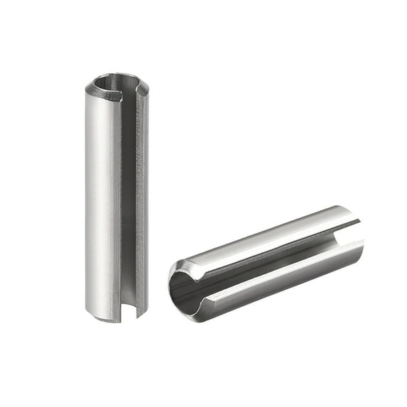 Slotted Spring Pin M6 x 70mm 304 Stainless Steel Split Spring Roll Dowel Pins Plain Finish 10Pcs