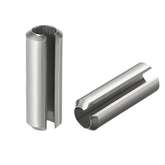 Slotted Spring Pin M8 x 40mm 304 Stainless Steel Split Spring Roll Dowel Pins Plain Finish 5Pcs