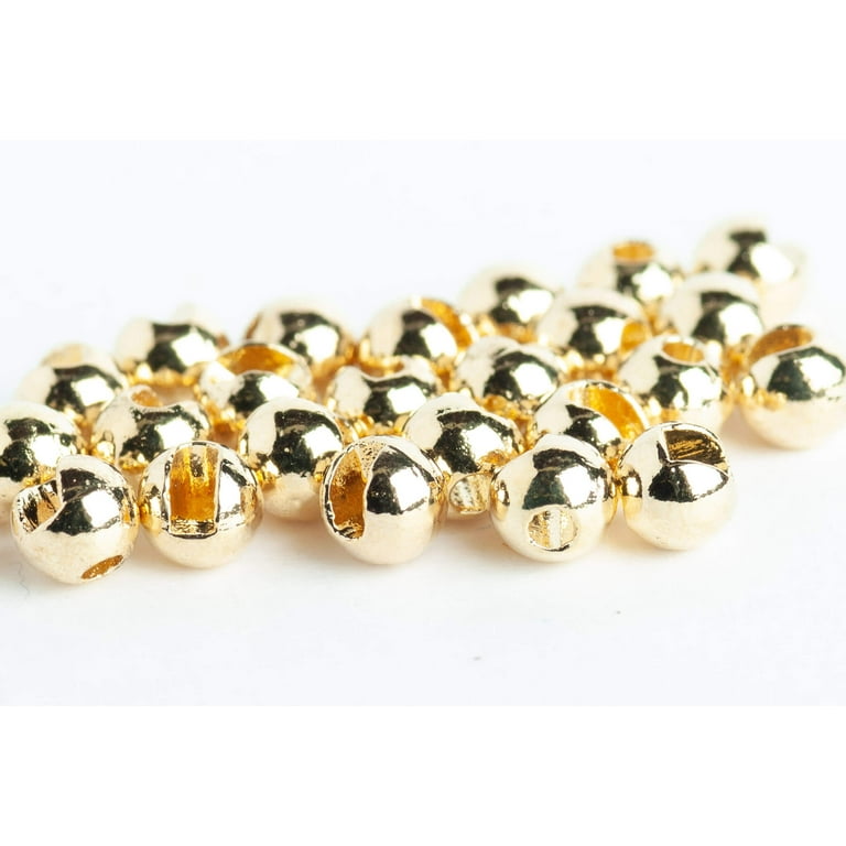 Slotted Tungsten Beads for Fly Tying 100 Pack (Gold, mm (7